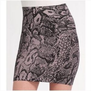 BCBGMaxAzria Skirt Snakeskin Print Size L